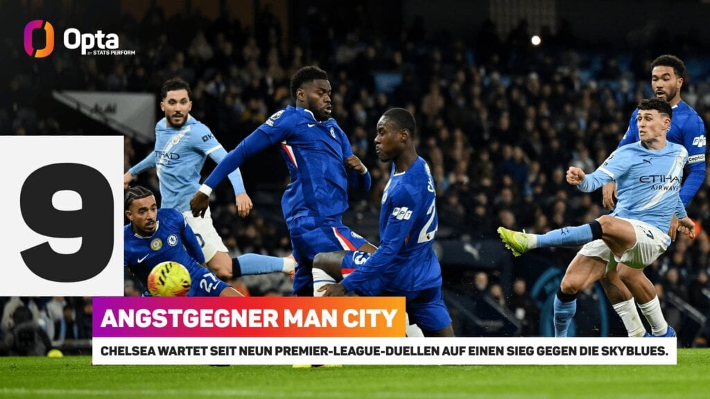 Foden schießt ein Tor gegen Chelsea.